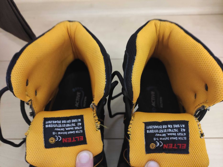 Męskie bezpieczne buty robocze Elten Grant Mid yellow r. 42 27,5 new
