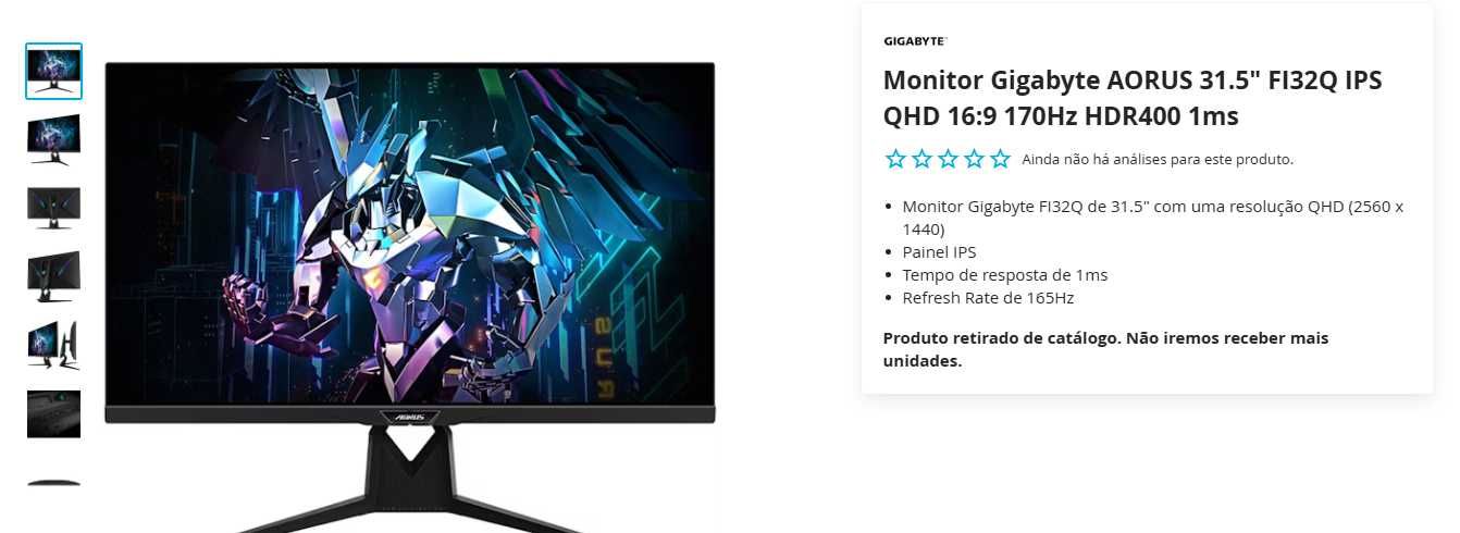 monitor 31 gigabyte Aorus 2k 170hz