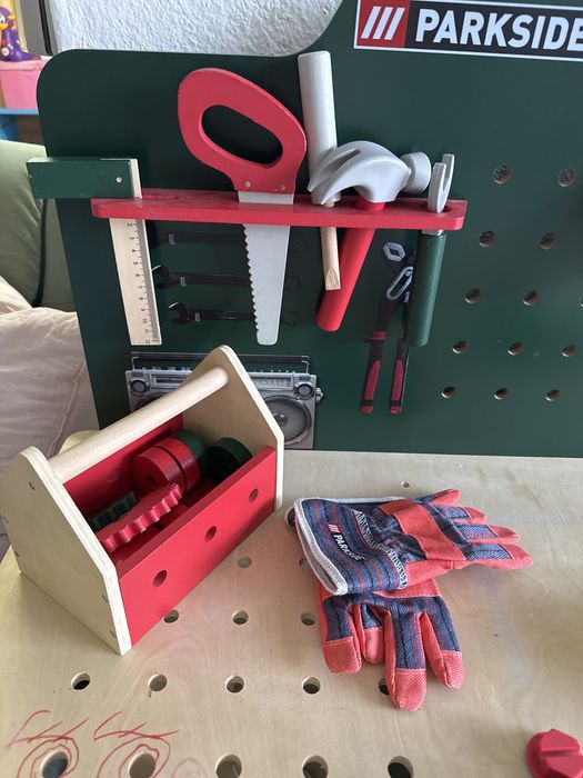 Brinquedo bancada de carpintaria Parkside