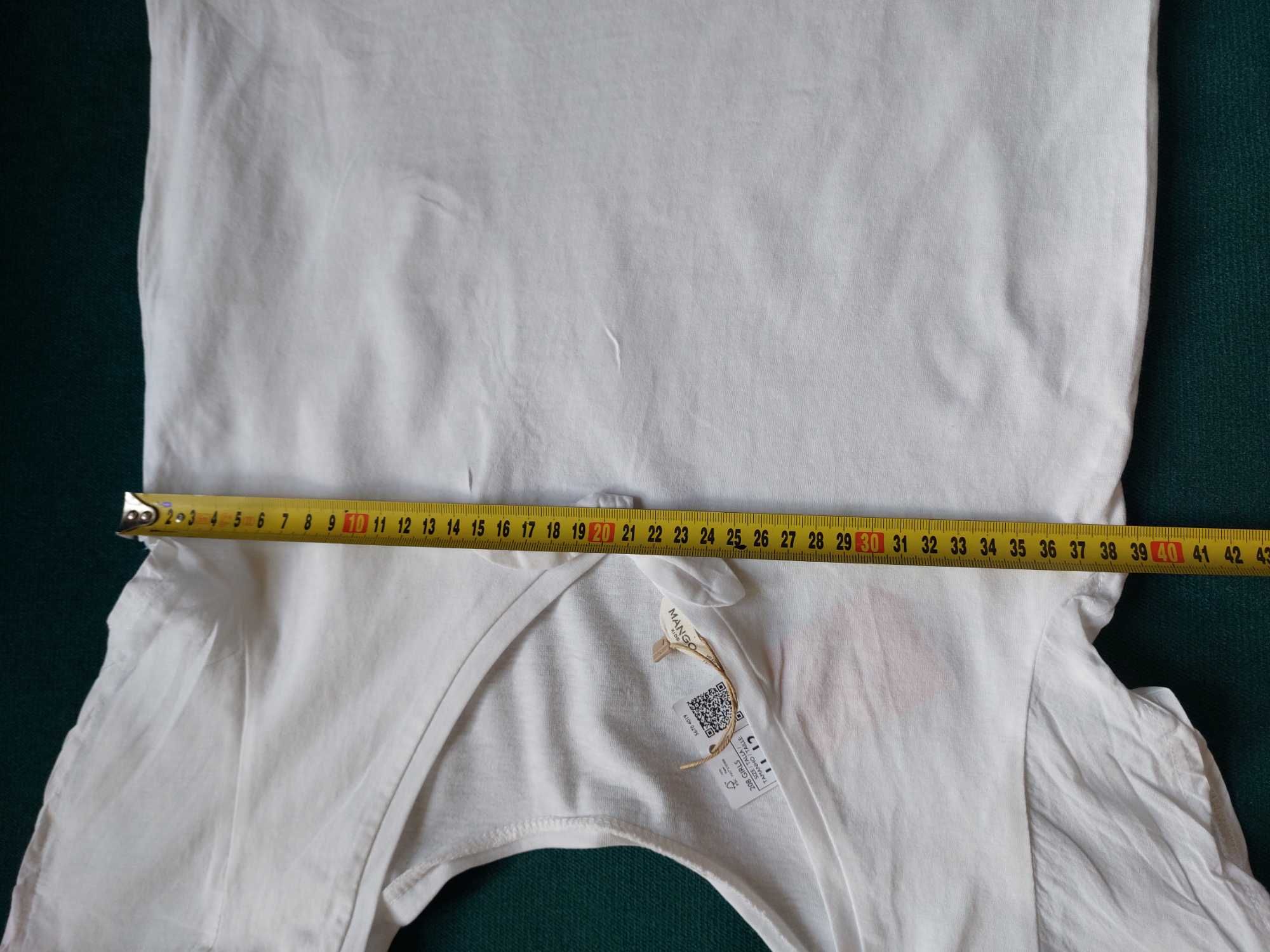 Mango T- shirt bluzka 11-12L biała bawełna