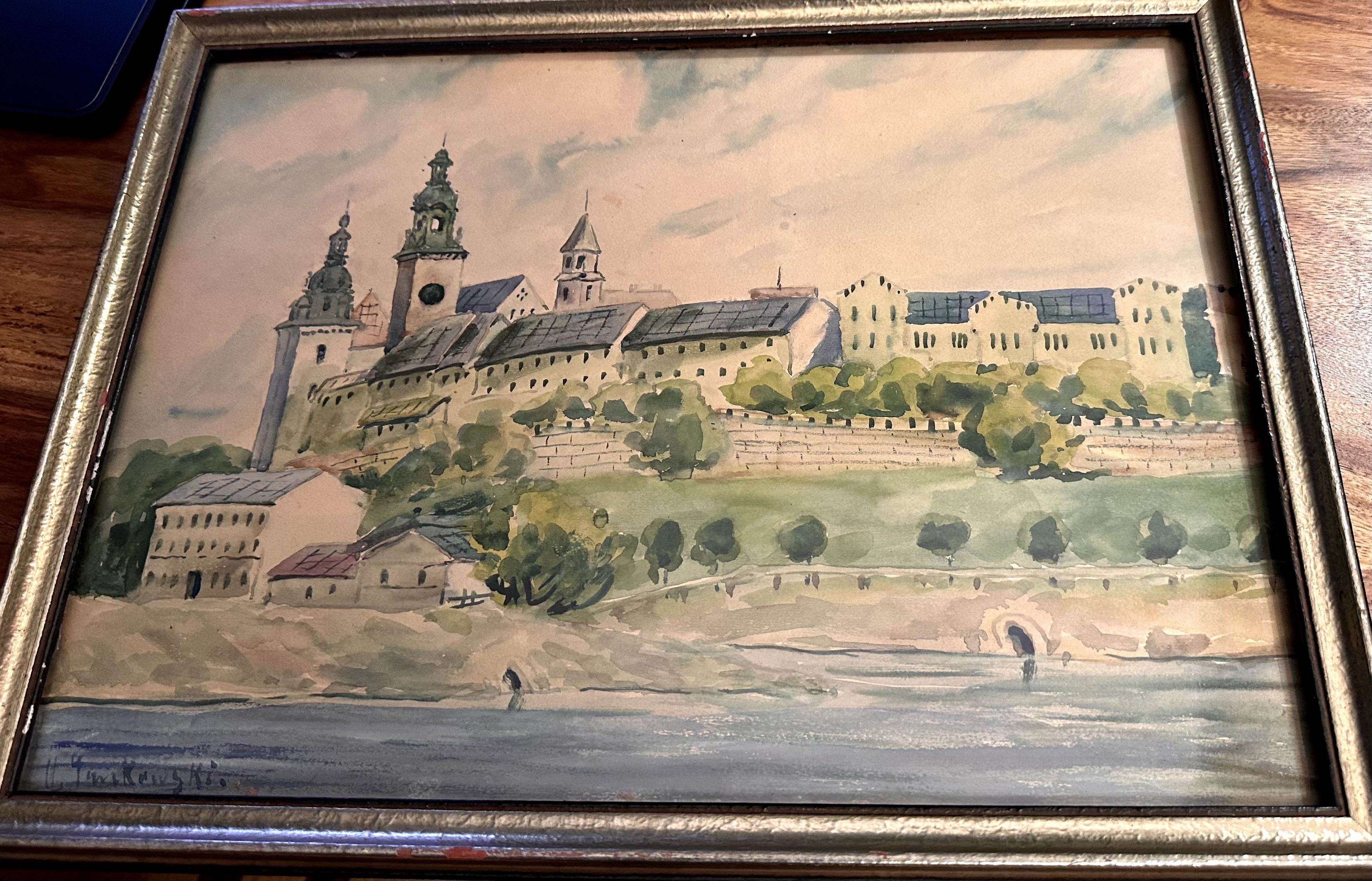 Stary obraz Wawel - sygnowany Stanisław Jankowski, malarstwo polskie