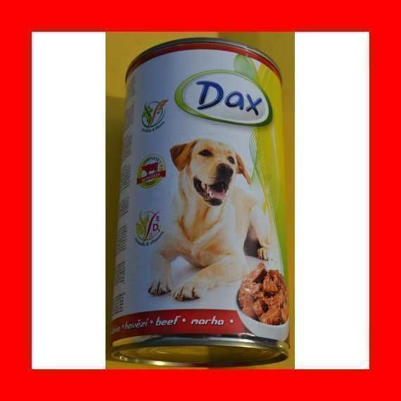 15кг Консервы / корм для собак DAX Венгрия 1.240кг (в блоке 12шт)