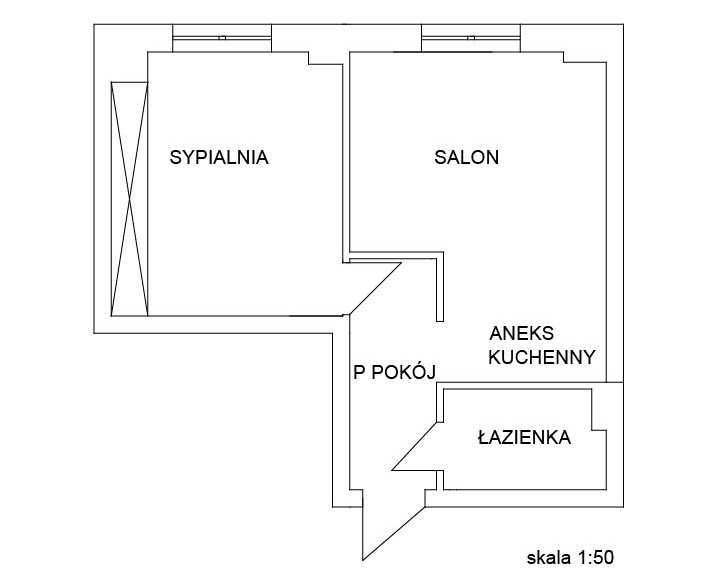 35 m2, 2 pokoje na Muranowie, najem okazjonalny