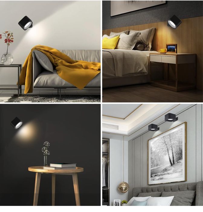 Lampa ścienna do wnętrz, 3 poziomy jasności