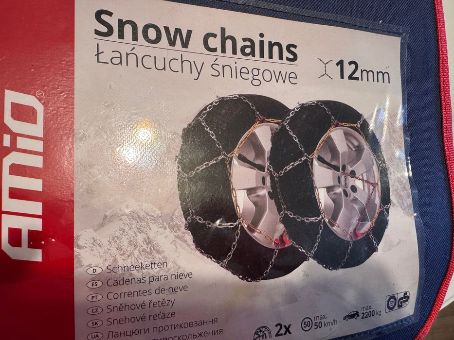 Łańcuchy śniegowe Amio 12mm NOWE