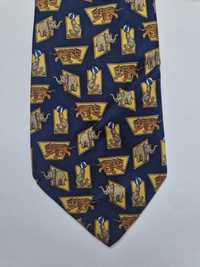Krawat jedwabny 100% jedwab silk ETY Roma tie vintage retro dodatek