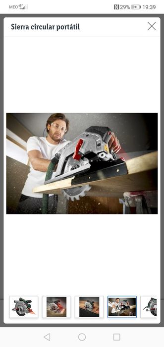 Serra circular portátil 1350w nova Parkside