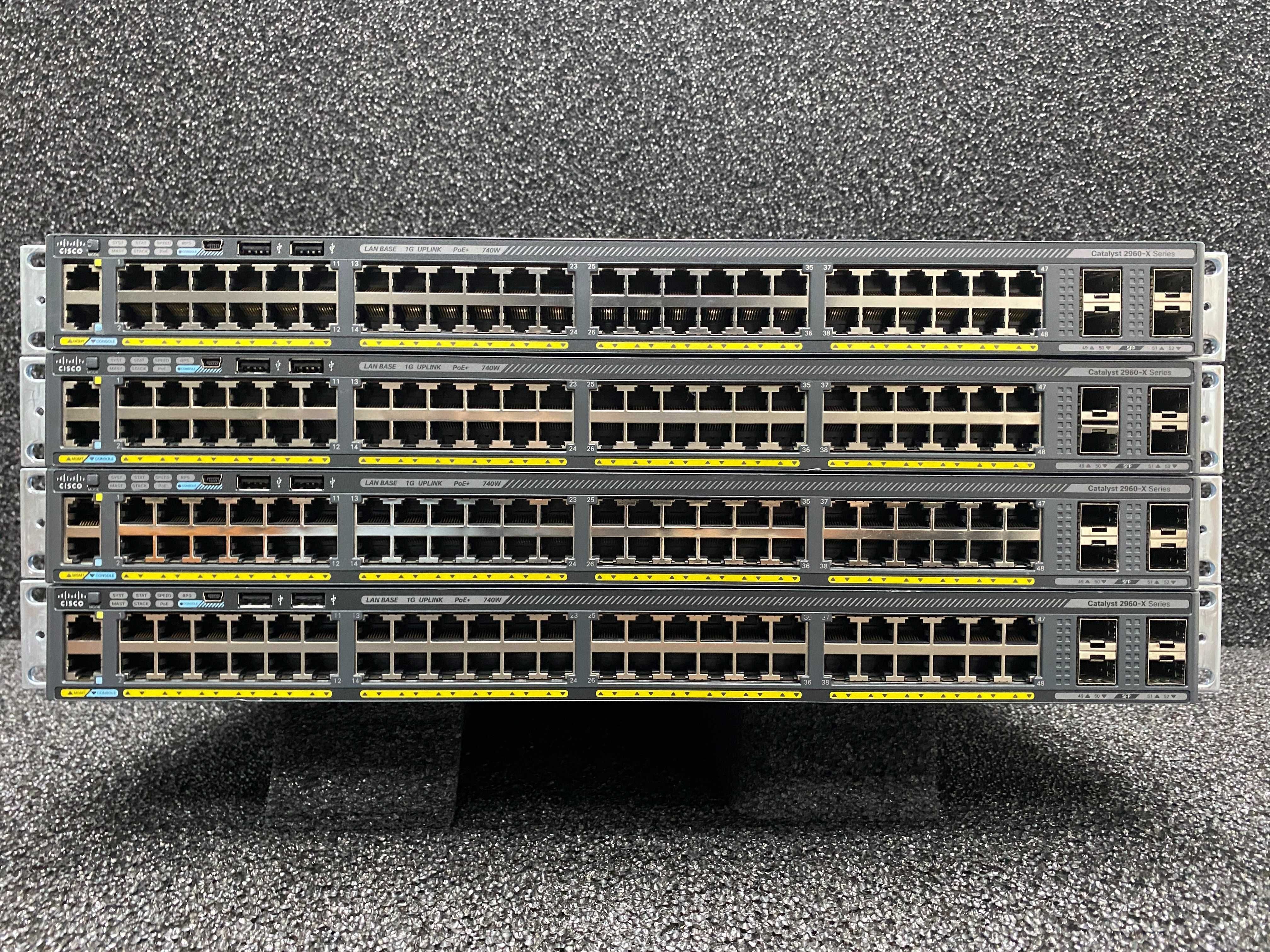 Гігабітні комутатори Cisco WS-C2960X-48FPS-L з PoE+ (740W)