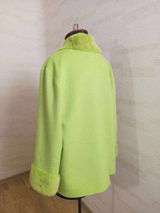 Пальто вовна, кашемір з натуральною норкою