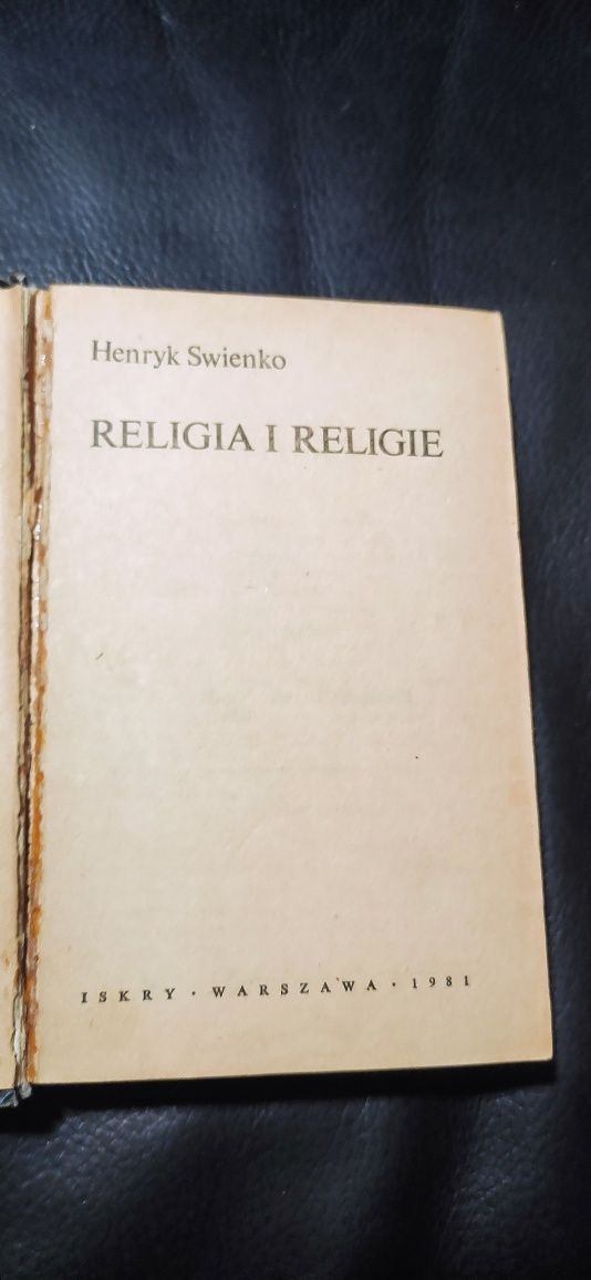 "Religia i religie" Henryk Swienko