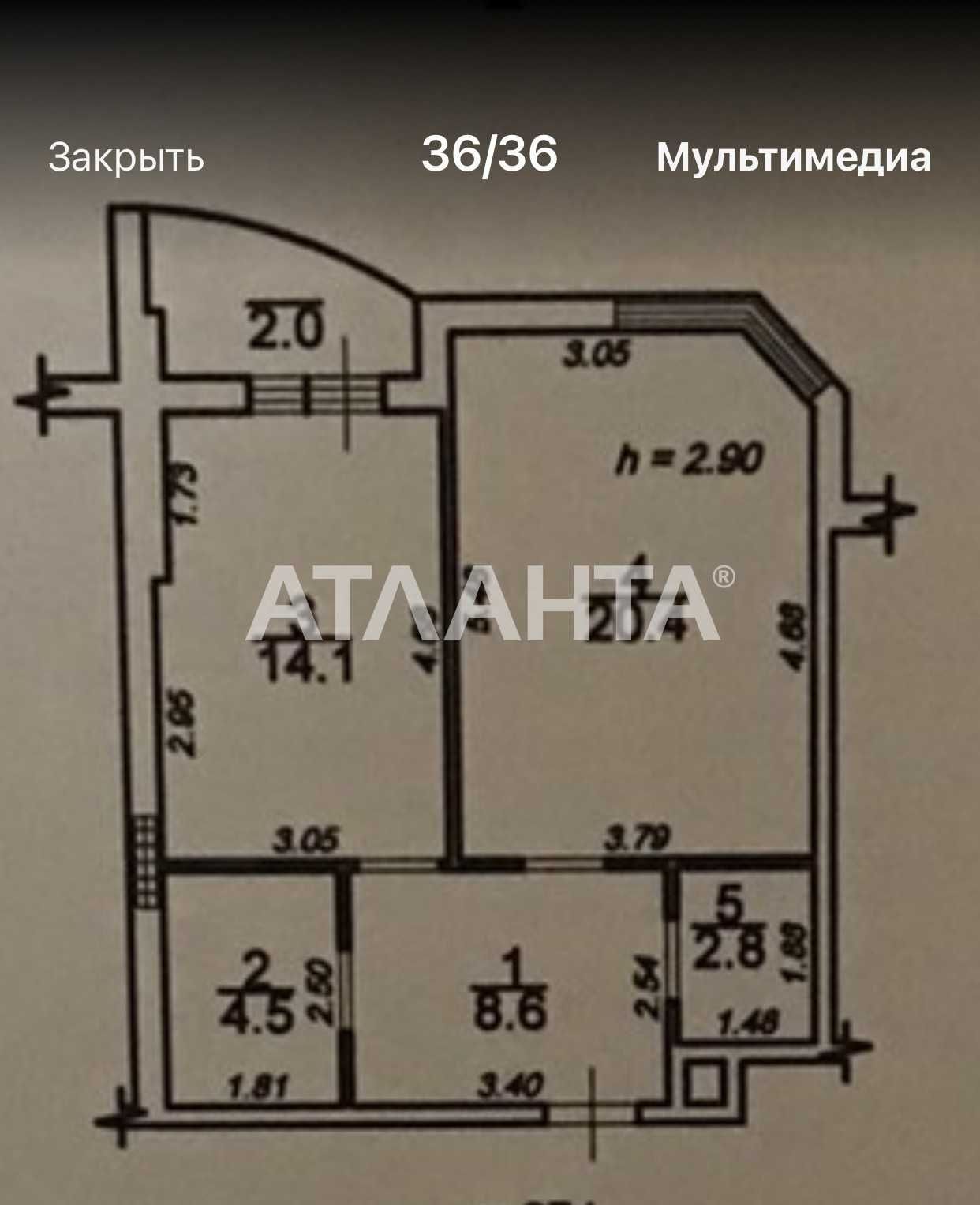 1 комнатная квартира в новострое парк Победы Фонтан