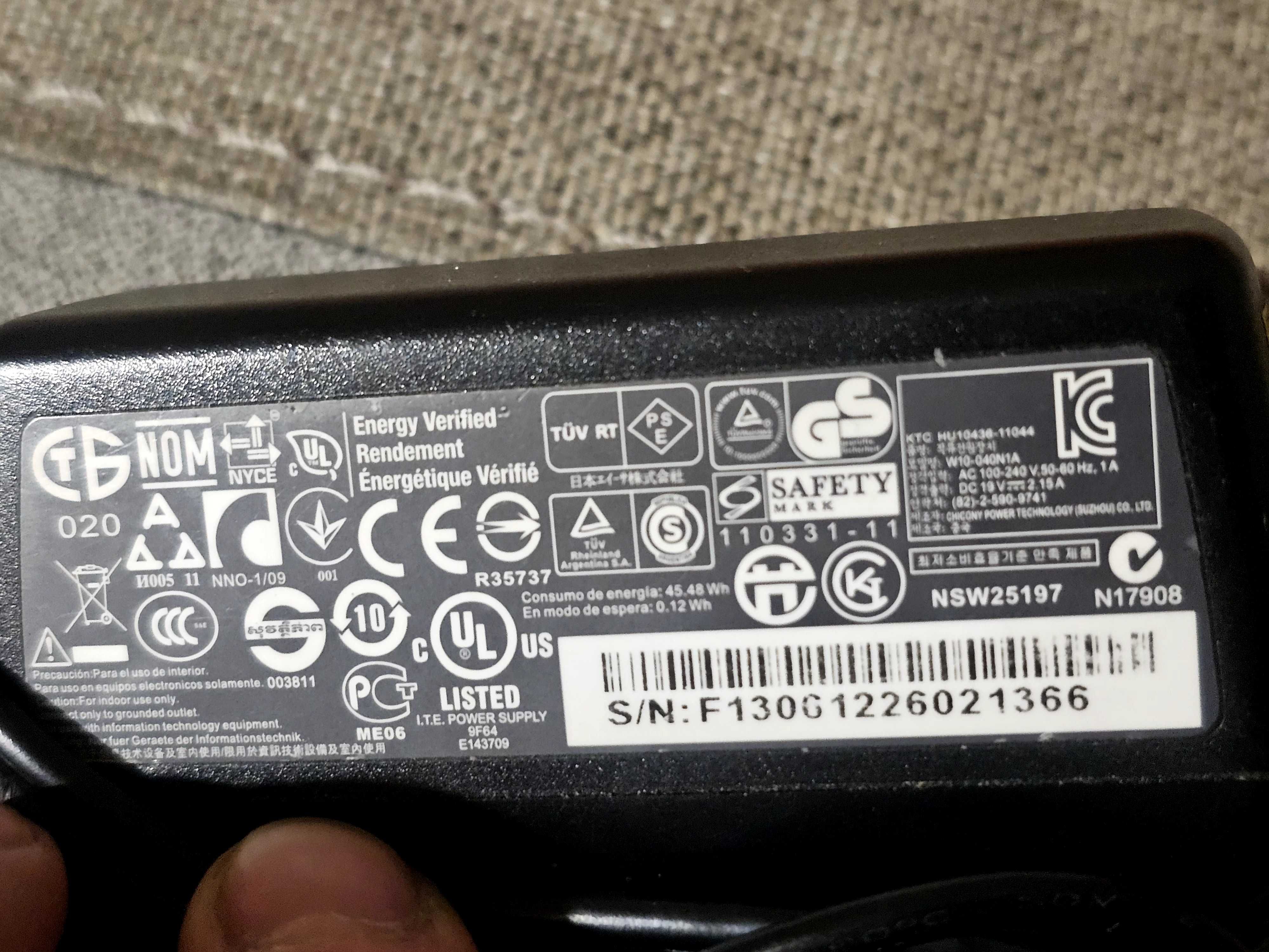 Zasilacz do laptopa, ładowarka 19V 2.15A LiteOn – sprawny, oryginalny