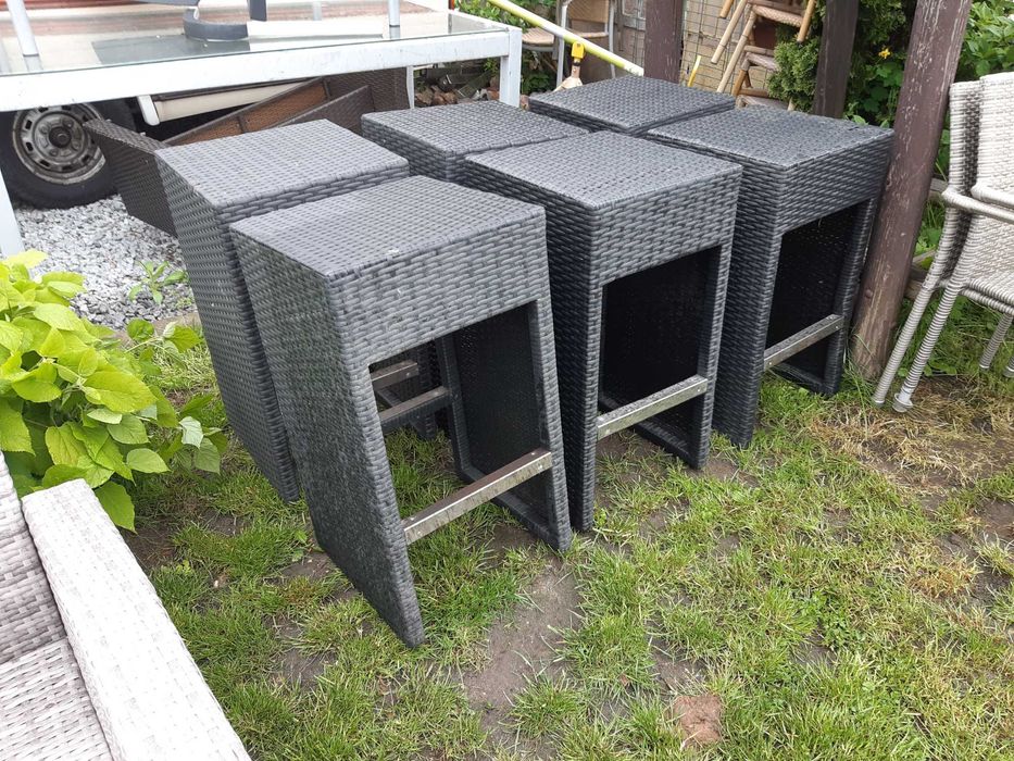 ładne stołki ratanowe hokery 40/40cm 70/80cm wysokie