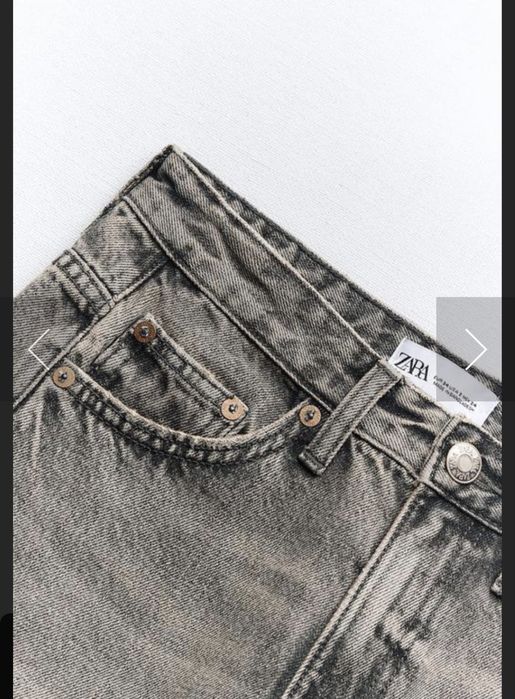 Джинси широкі сірі zara s