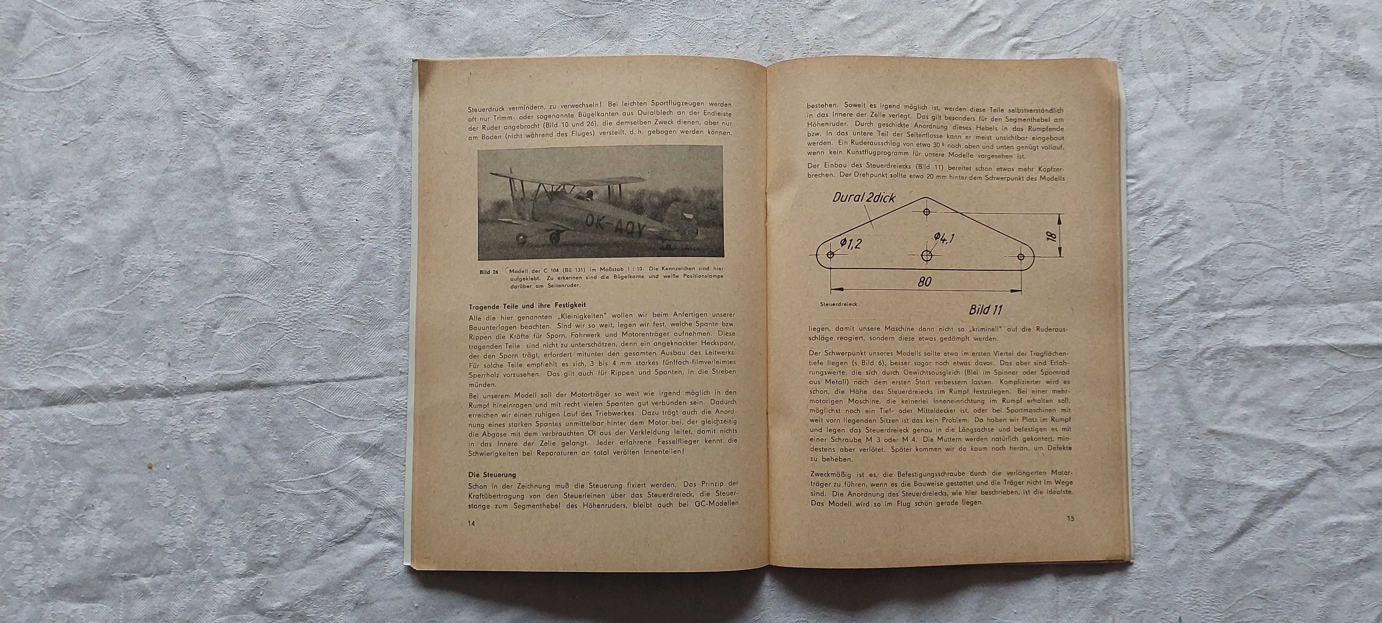 Książka o modelarstwie lotniczym NRD 1968 r.