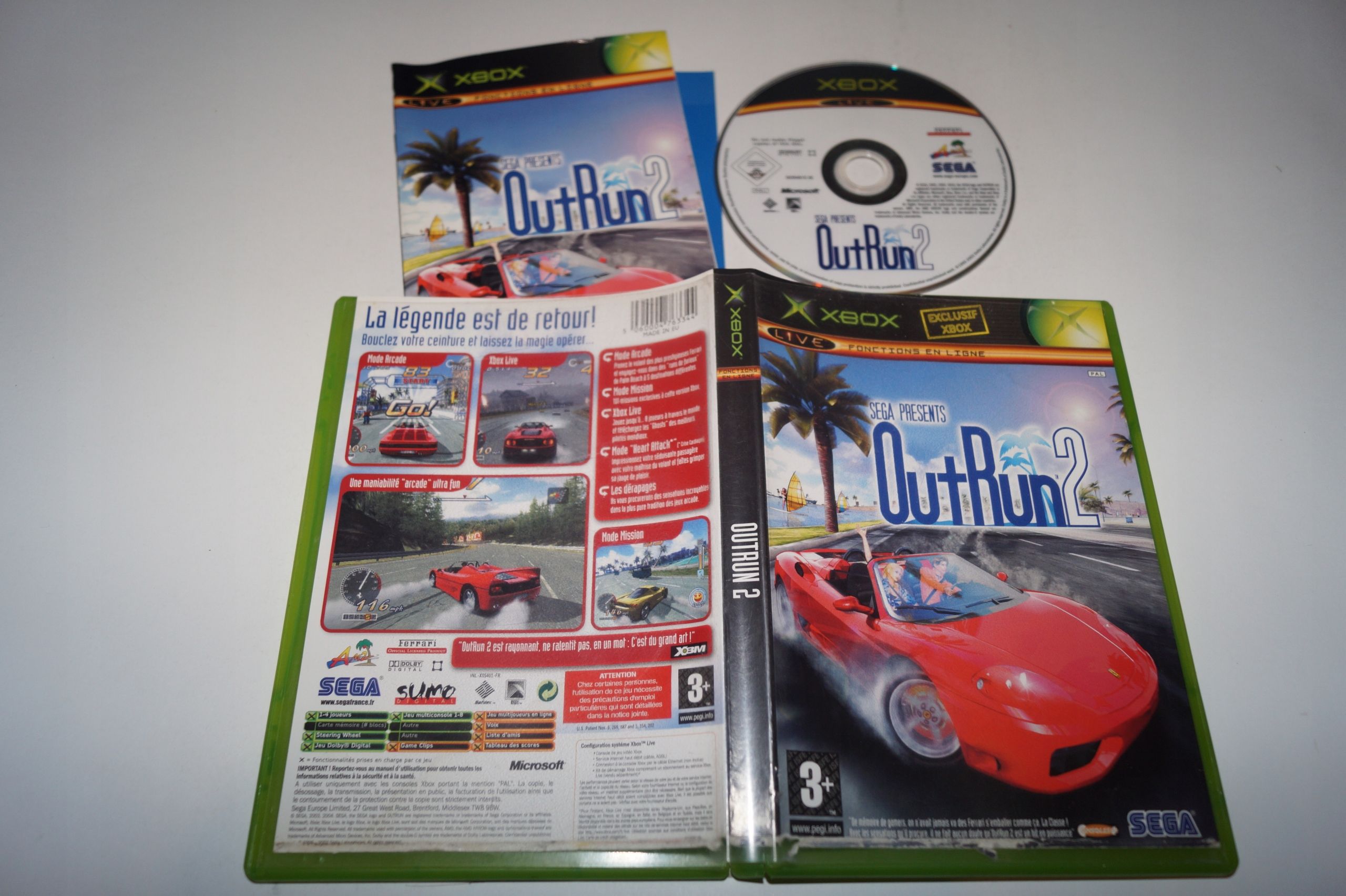 Xbox Outrun 2 Sega Wyścigi Gra Microsoft X Box Classic
