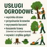 Usługi ogrodnicze m.in. Wycinka drzew Koszenie trawników i nieużytków