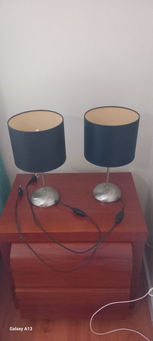 Conjunto de candeeiros pretos