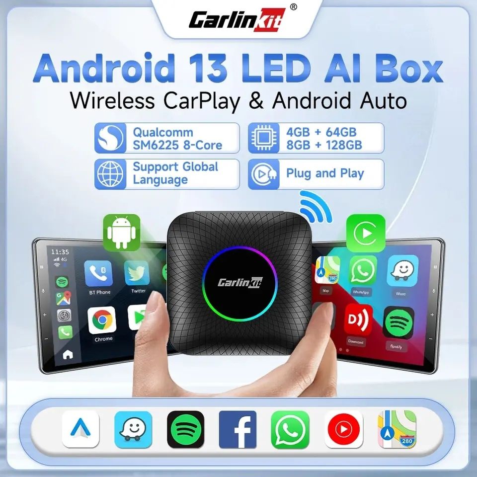 Carlinkit Ambient 8/128 Gb Androidauto Carplay адаптер для авто