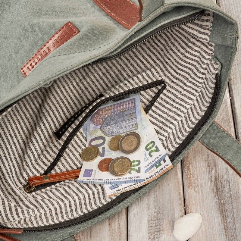 torba damska na ramię shopper duża wegańska materiałowa pojemna
