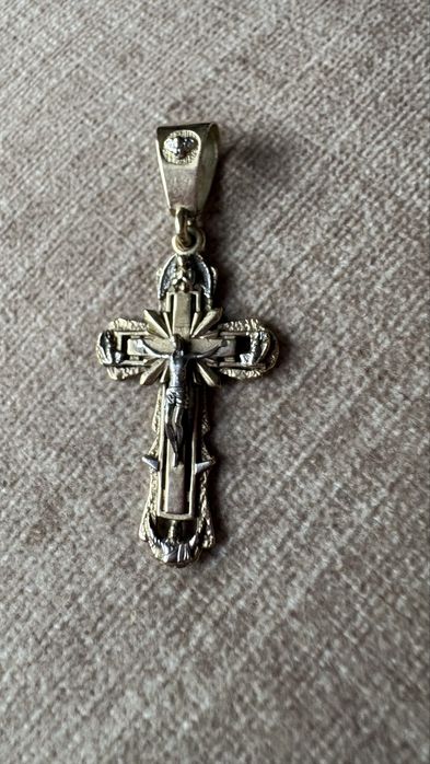 Złoty krzyżyk zawieszka próba 585