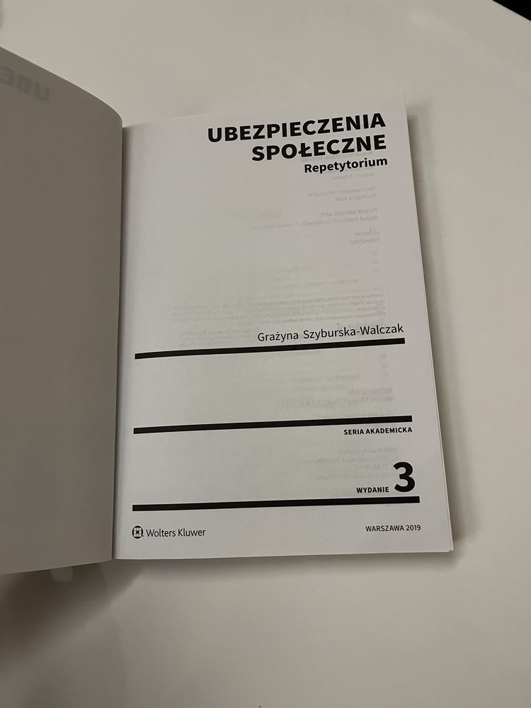 Ubezpieczenia społeczne repetytorium Szyburska-Walczak
