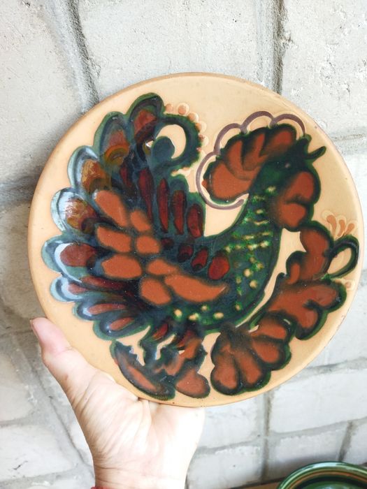 Настенная тарелка Васильковская майолика