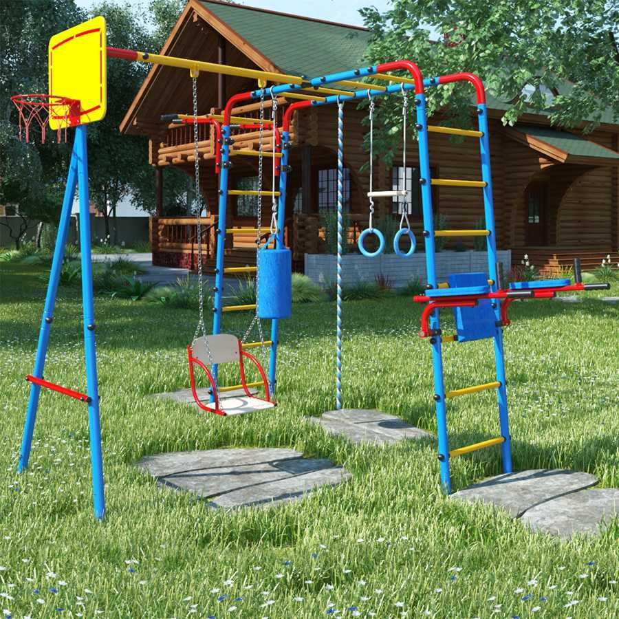 Plac zabaw dla dzieci na podwórko FITNESS I Huśtawka ogrodowa PROMOCJA