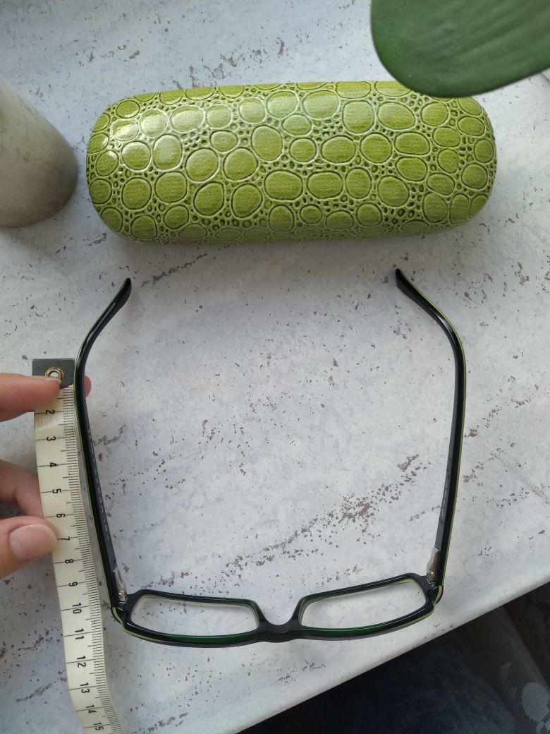 Oprawki prostokątne kwadratowe okulary korekcyjne Blue Bay zielone