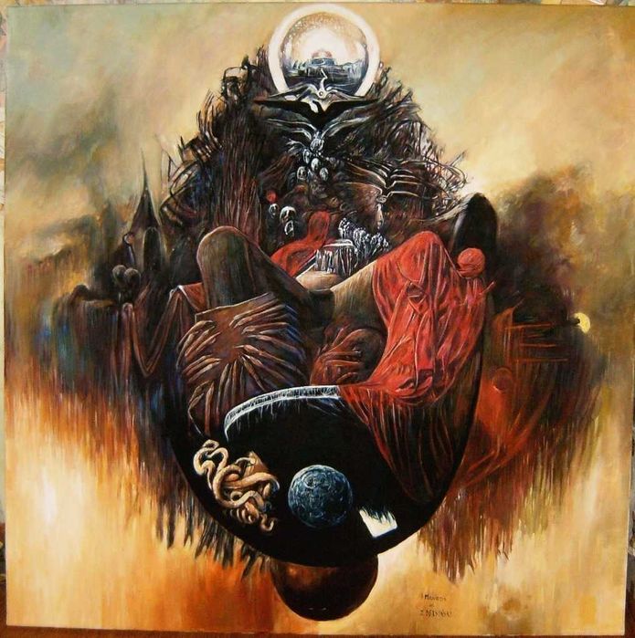 nterpretacja obrazu  Zdzislawa Beksinskiego olej na płótnie