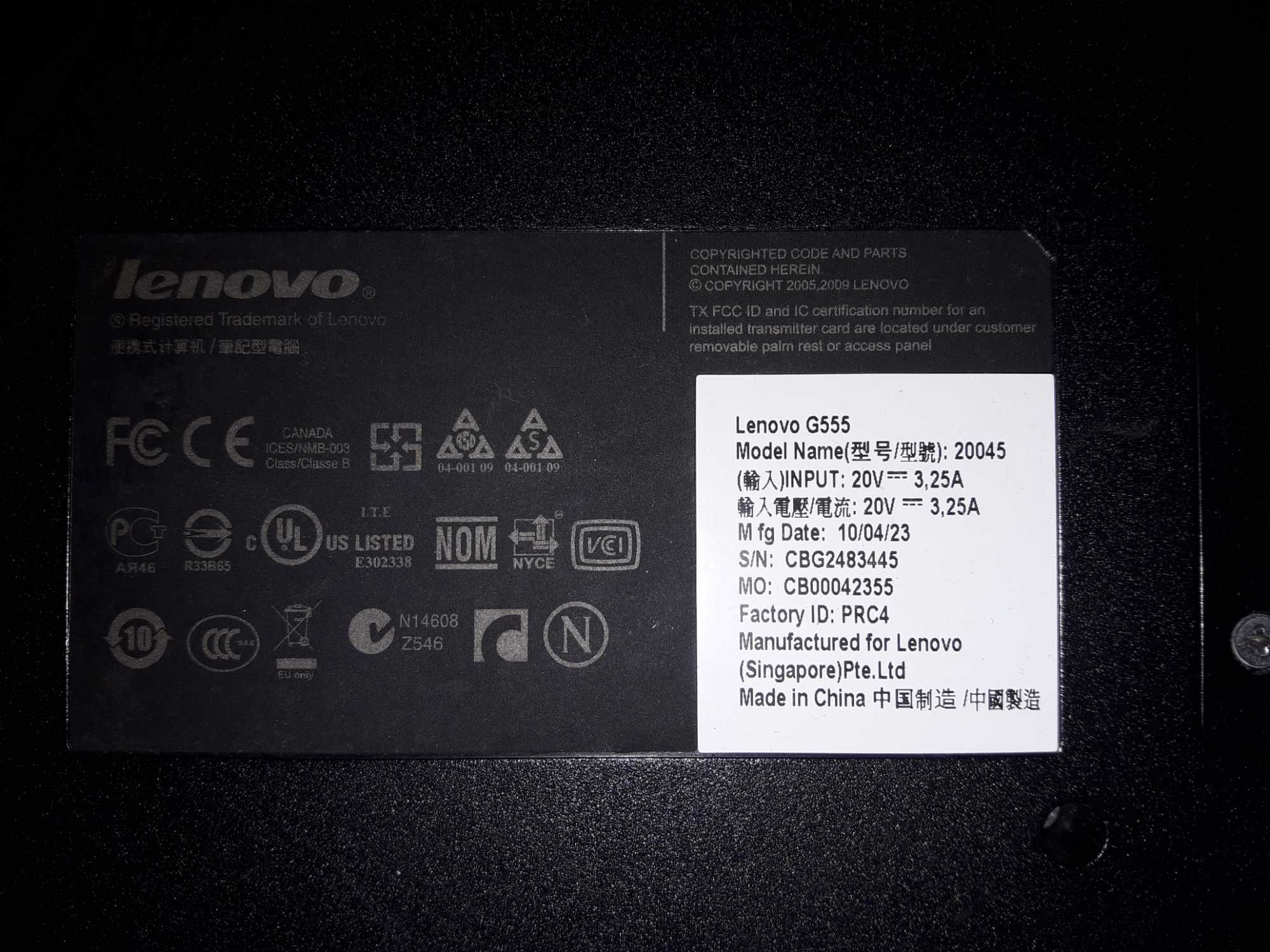 Lenovo G555 G585  запчастини розборка