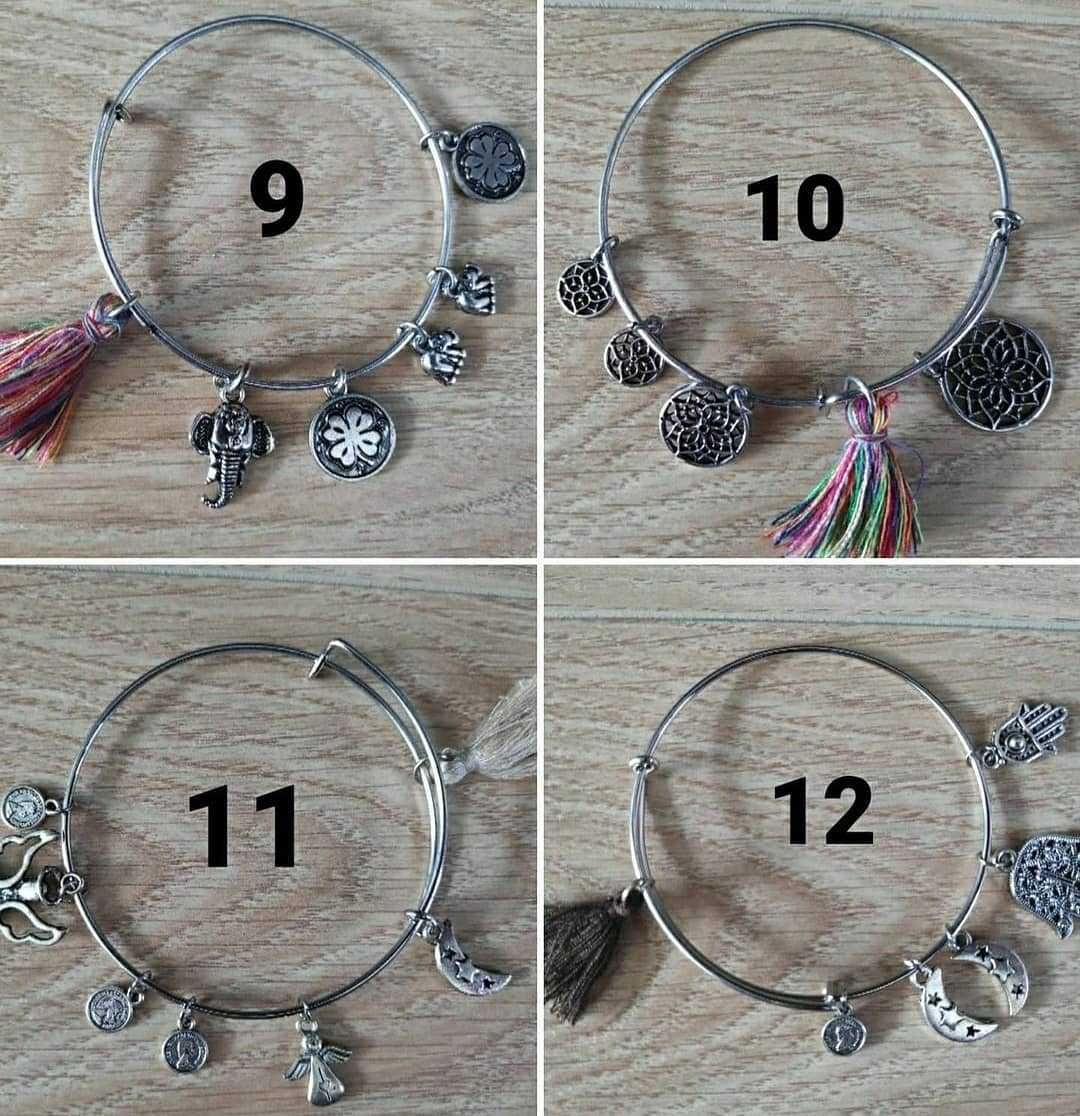 Várias pulseiras feitas à mão - Tamanho ajustável