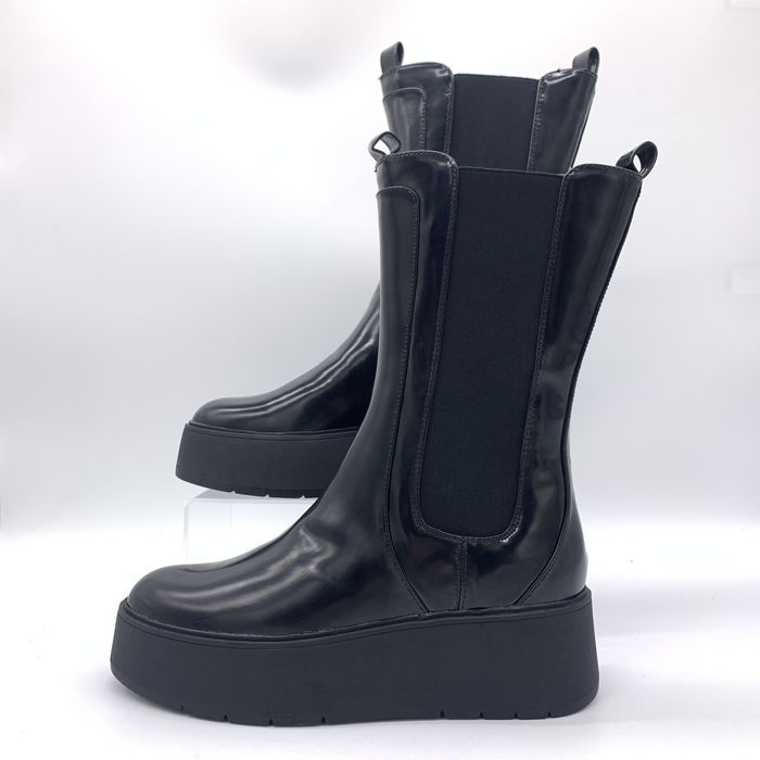 Buty damskie botki na platformie eleganckie czarne EVEN&ODD rozmiar 41
