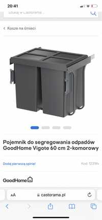 Śmietnik-Pojemnik do segregowania odpadów vigote 60 cm 2-komorowy