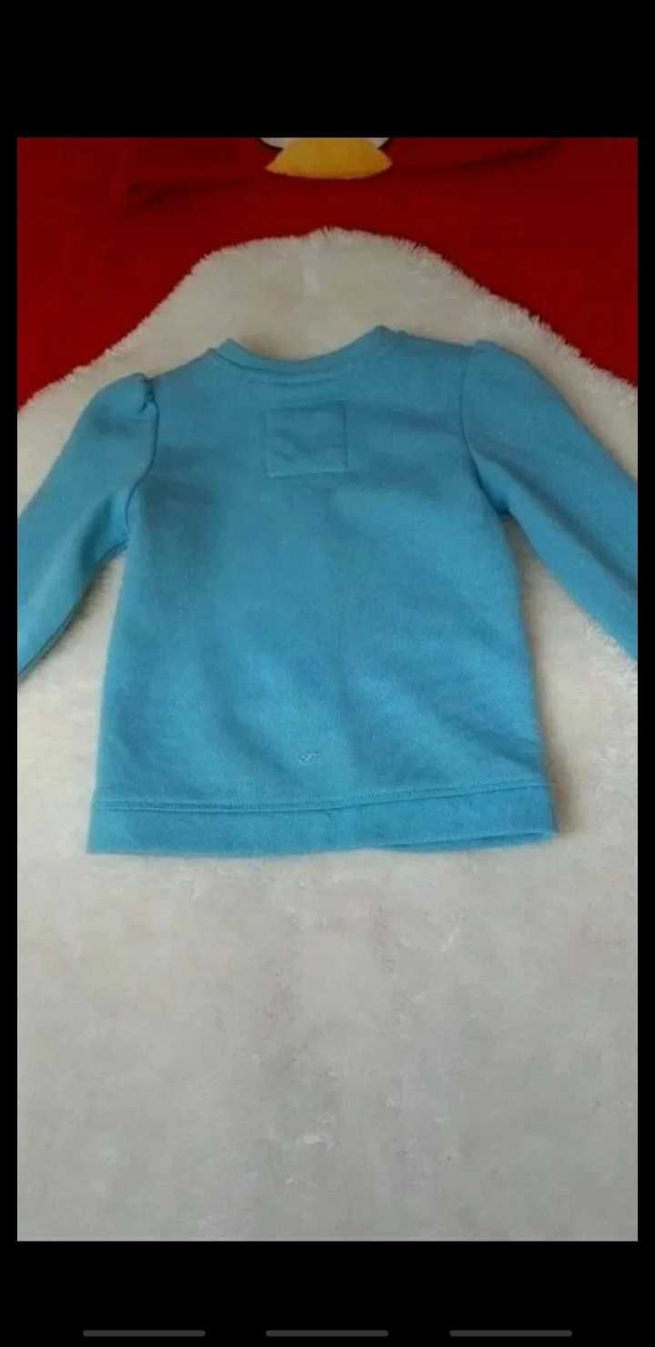 Sweter turkus dziewczynka c&a 104 4 lata cekiny księżniczka brokat