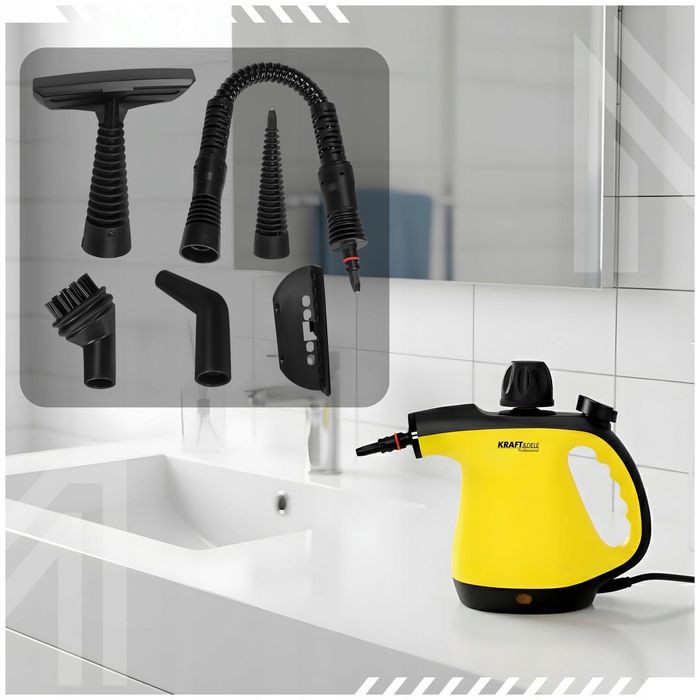 Myjka Parowa Czyścik Do Okien Fug Parownica Ręczna 3,5Bar 1200w Zestaw