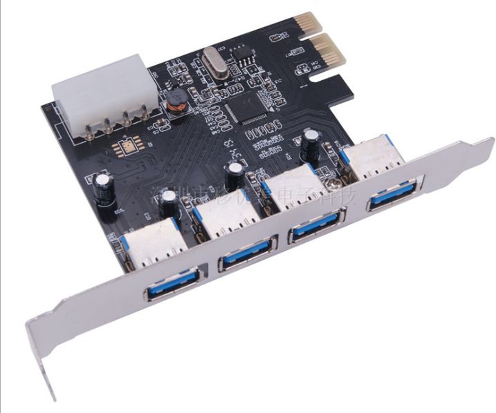 Плата расширения PCI-E на 4 х USB 3.0 с питанием 5 Гбит/с