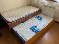 Cama individual com cama dupla
