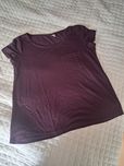 śliwkowy t-shirt damski, H&M, r.XS