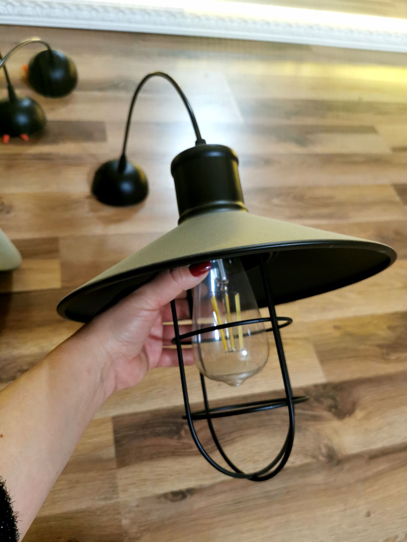 4x lampa wisząca loft loftowa plus żarówka loft Edison 12W stan idealn