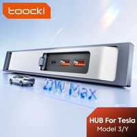 Toocki USB Hub для Tesla Model 3/Y Зарядка Тесла 3 Y Хаб