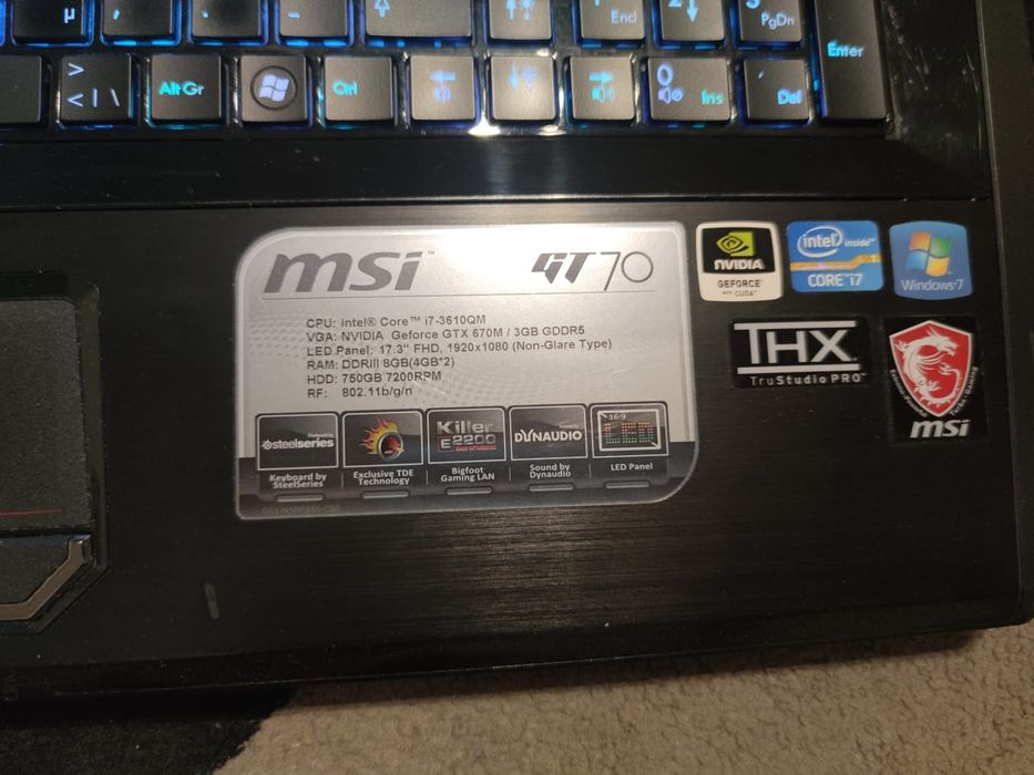 MSI GT70 ms 1762 без зарядки