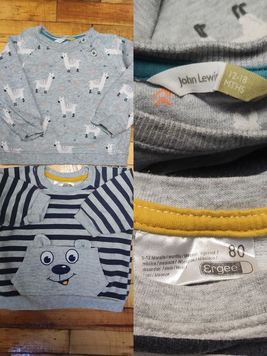 Светр на флісі на хлопчика 9-12 місяців, батник, кофта, светрик