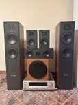 Kino domowe 5.0 + amplituner i subwoofer