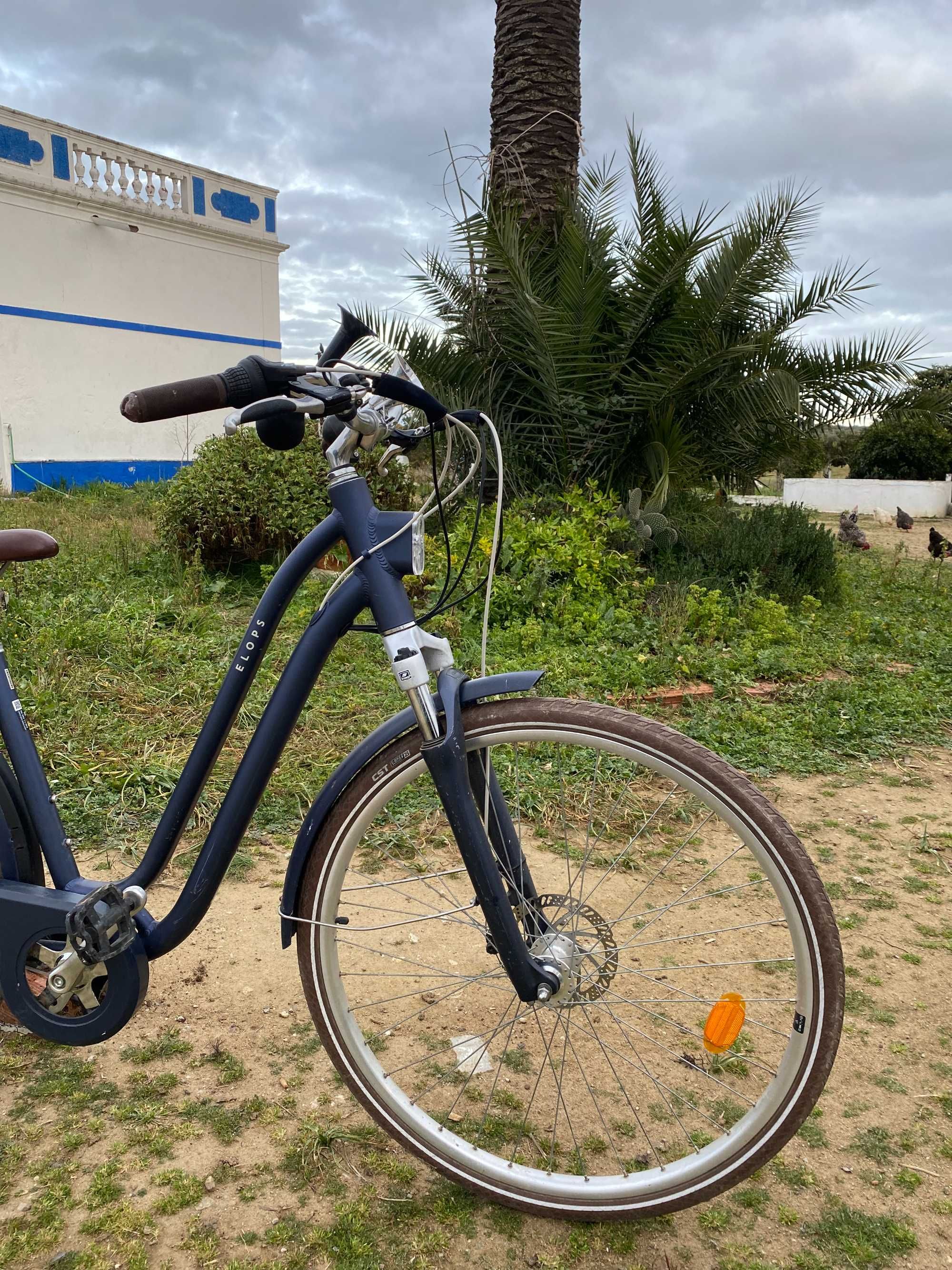 BICICLETA ELÉTRICA De Cidade Elops 900 E Quadro Baixo Azul-Marinho