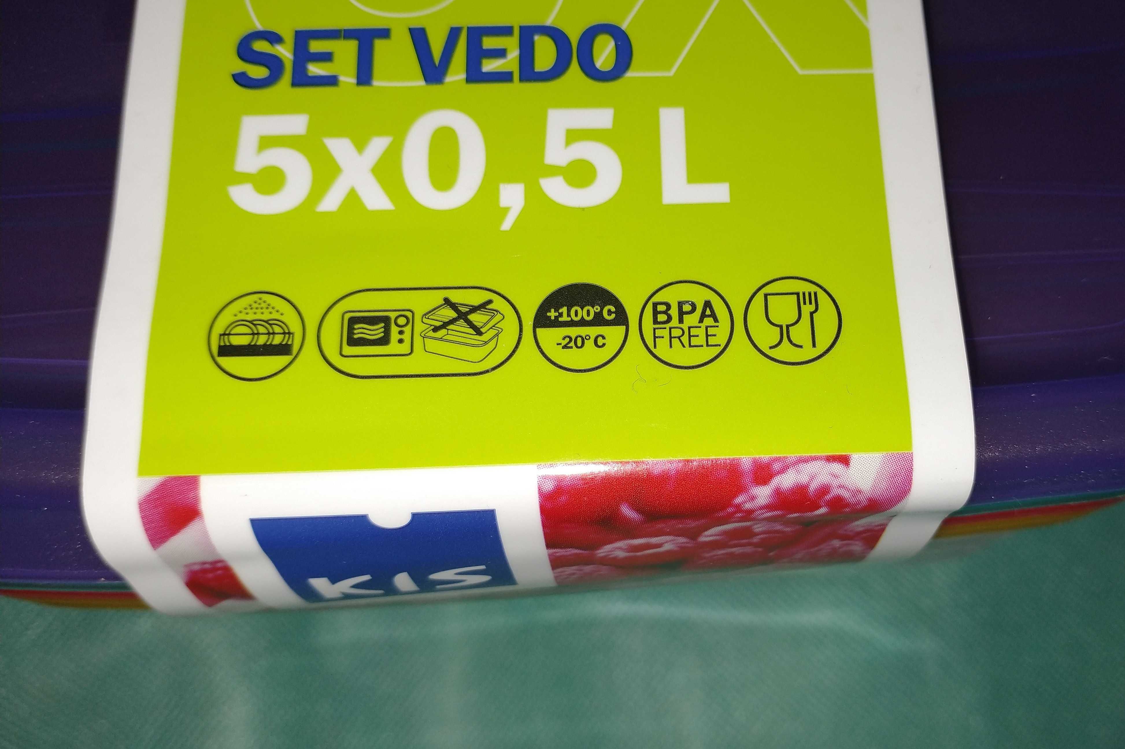 KIS set vedo / 5 x pojemniki do mrożenia żywności. Made in Italy.