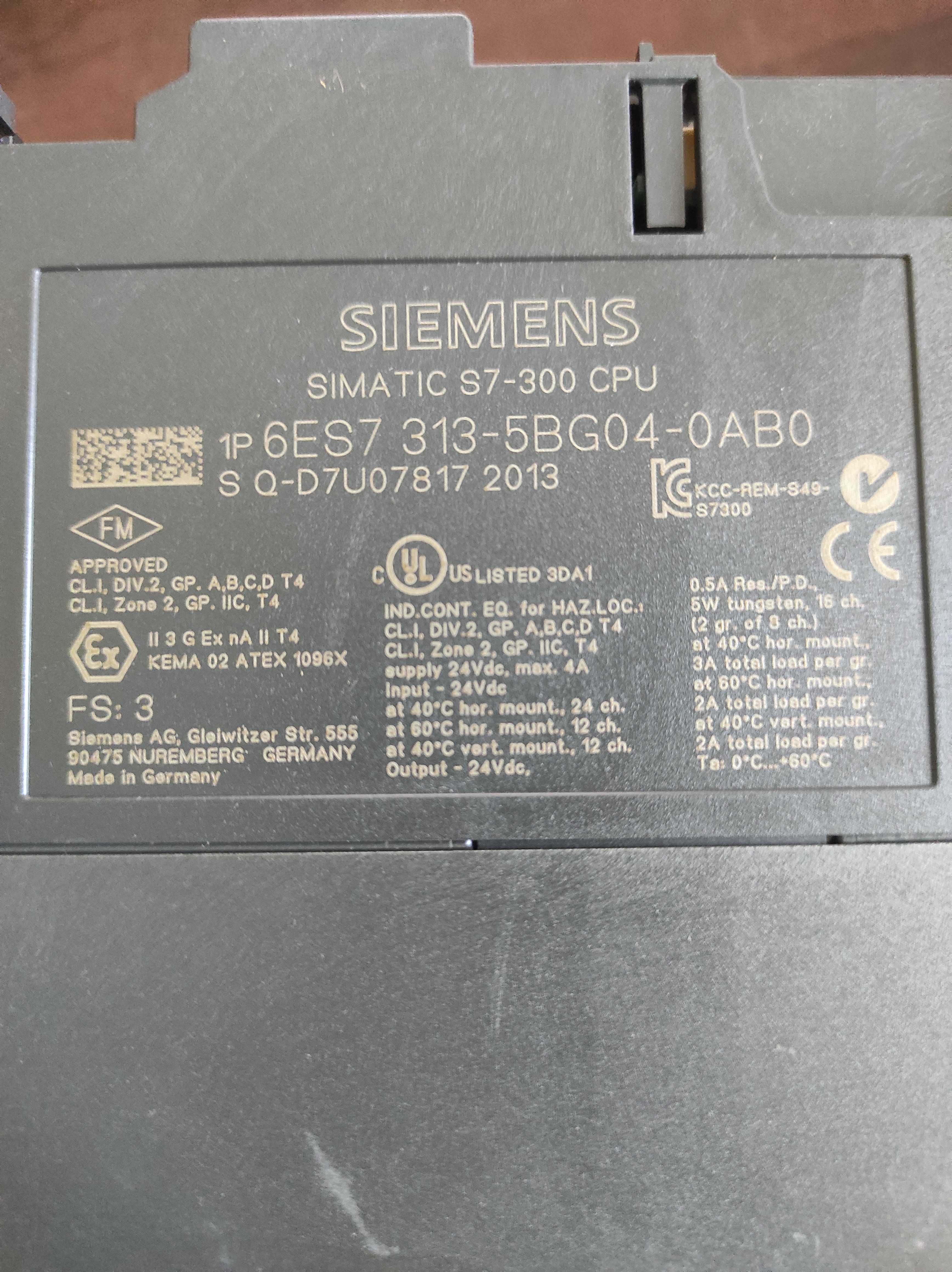 Контролери, ЦПУ, CPU Siemens Simatic S7-300