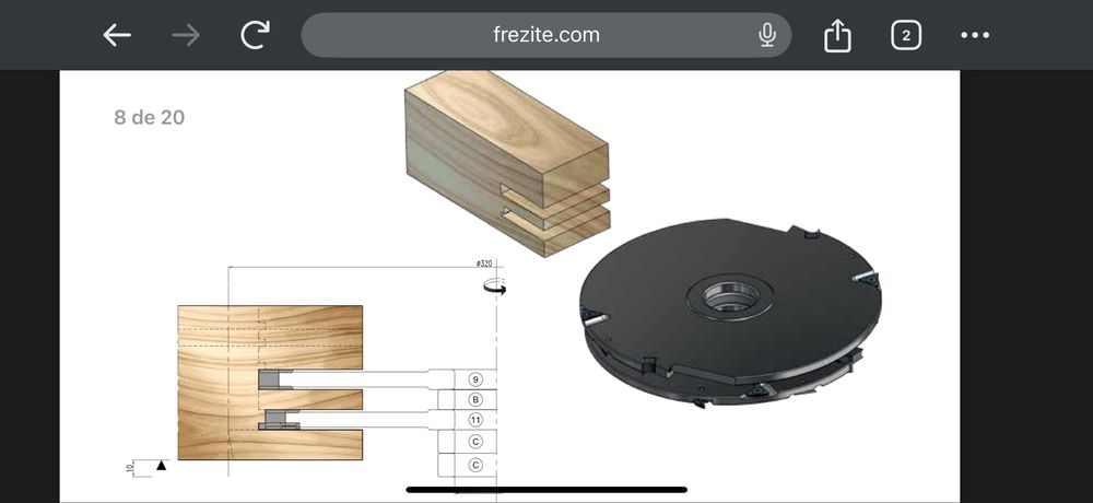Conjunto 11 frezes caixilharia exterior com certificado