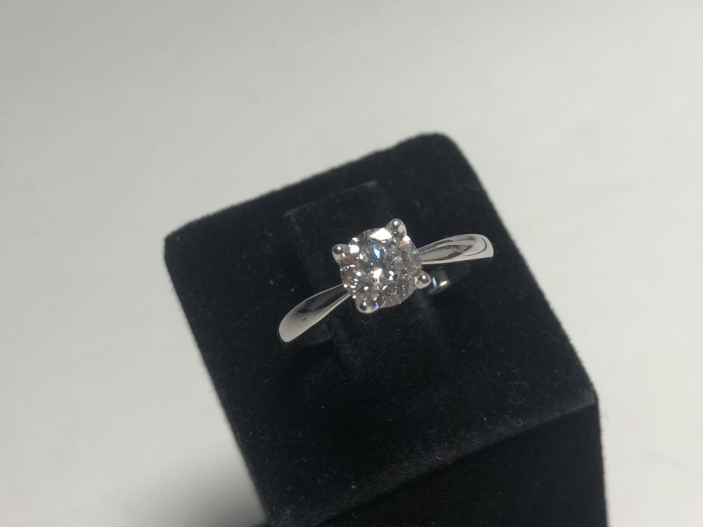 Золоте кільце з діамантом 1,01 ct, 750 , Антверпен , сертифікат