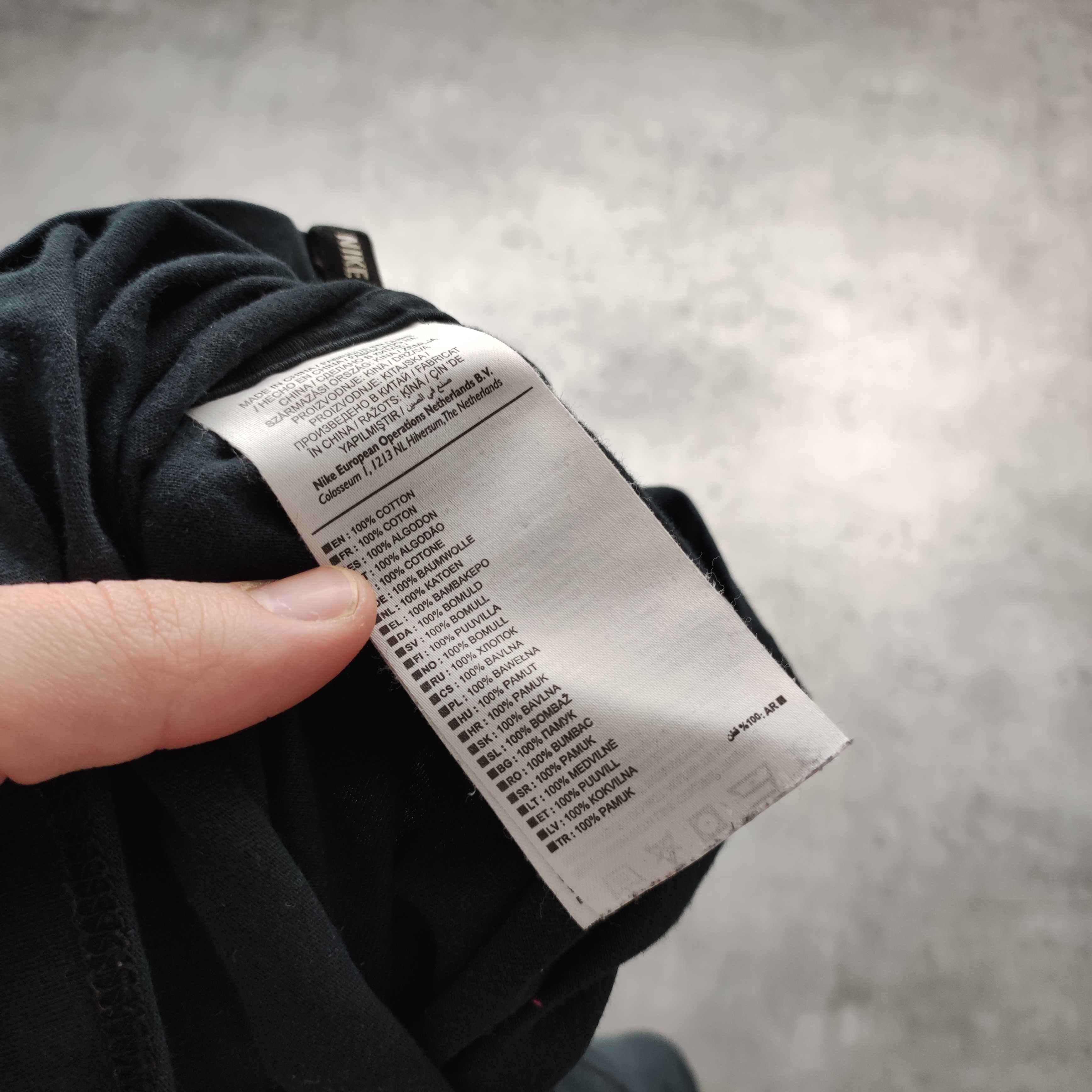 MĘSKA Koszulka PREMIUM Nike Gwiazdy Bawełna Logo Czarna Authentic